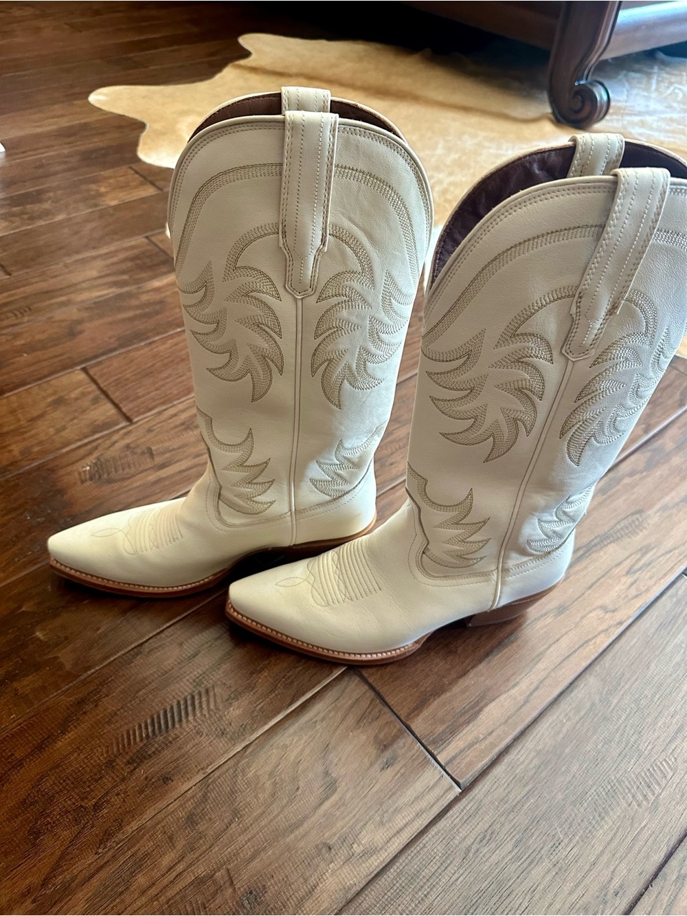 Tecovas Annie Bone Snip Toe Handmade Cowgirl Boots EUC! 8.5 - Picture 3 of 8